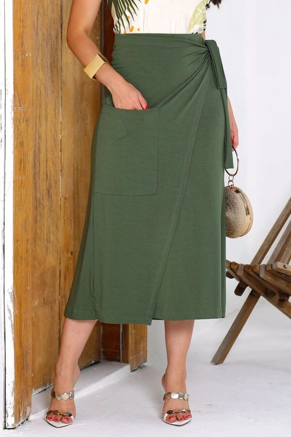 Saia com Sobreposição Alvorada em malha