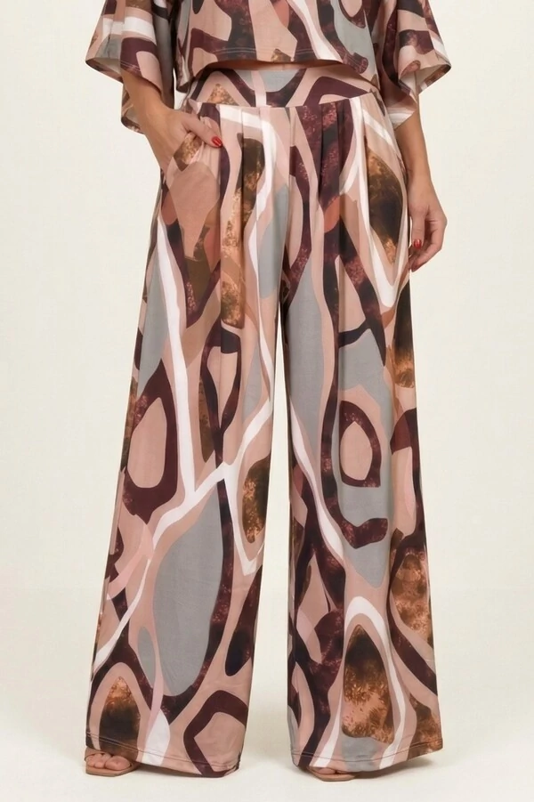 Pantalona Celeste Tecido Fluity