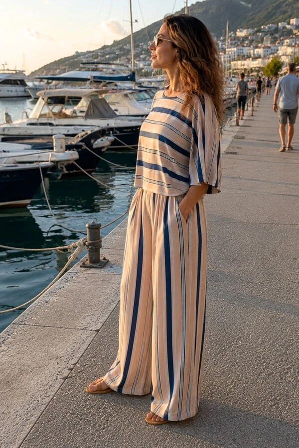 Pantalona Celeste Tecido Fluity
