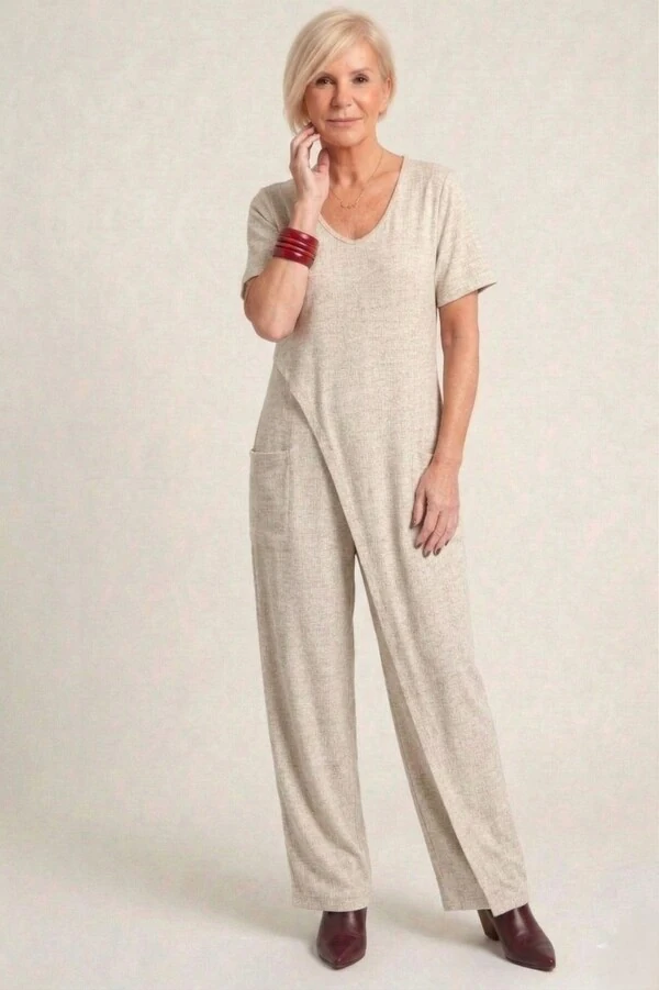 Macacão com Sobreposição Clarice em malha