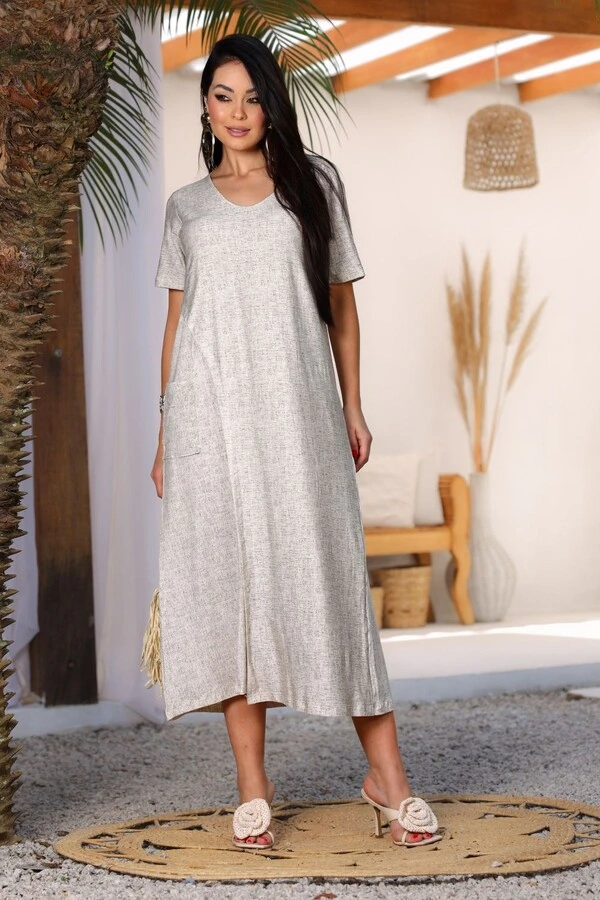 Vestido com sobreposição Maelle