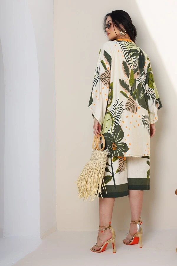 Kimono Esmeralda Estampado- Tam. Único