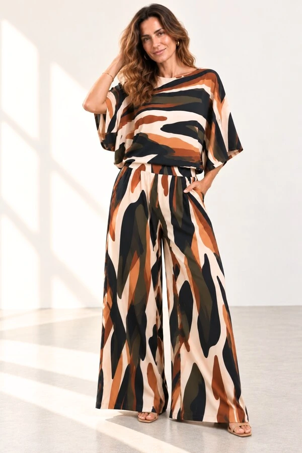 Pantalona Celeste Tecido Fluity
