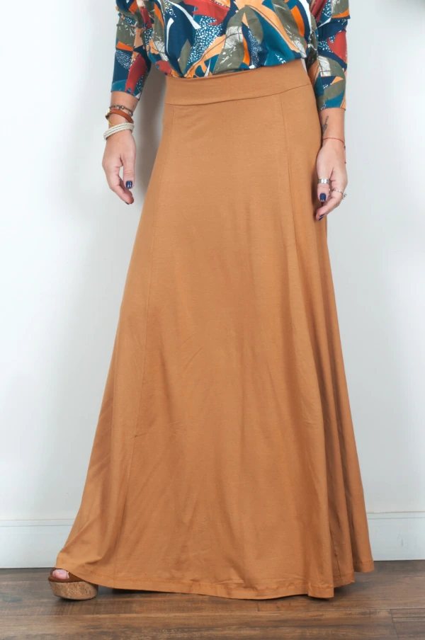 Saia Longa Com Recortes Lisa