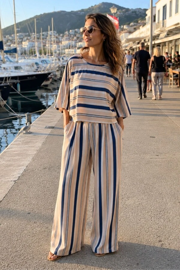 Pantalona Celeste Tecido Fluity
