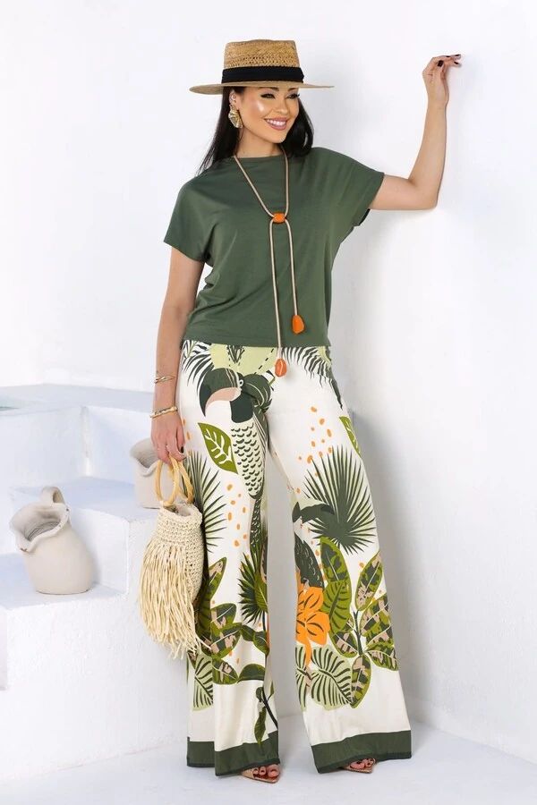Blusa manga curta em malha Luar