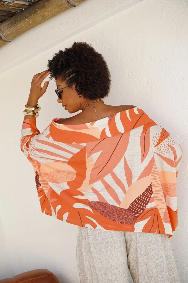 Blusa Ombro a Ombro Areta Estampada