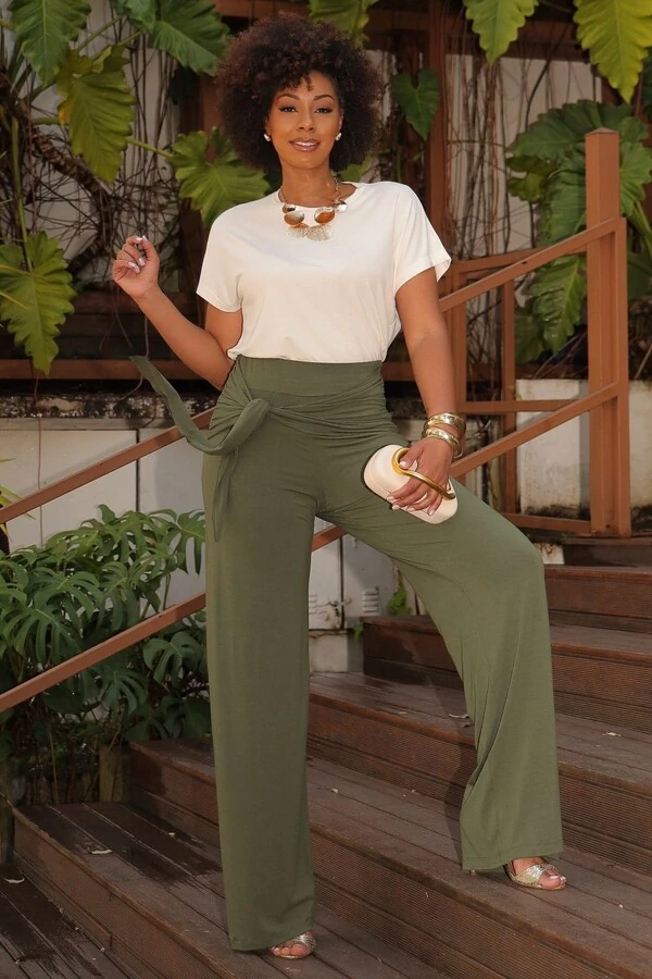 Calça com Amarração Frontal Cora