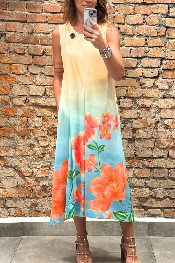 Vestido Lila Estampado