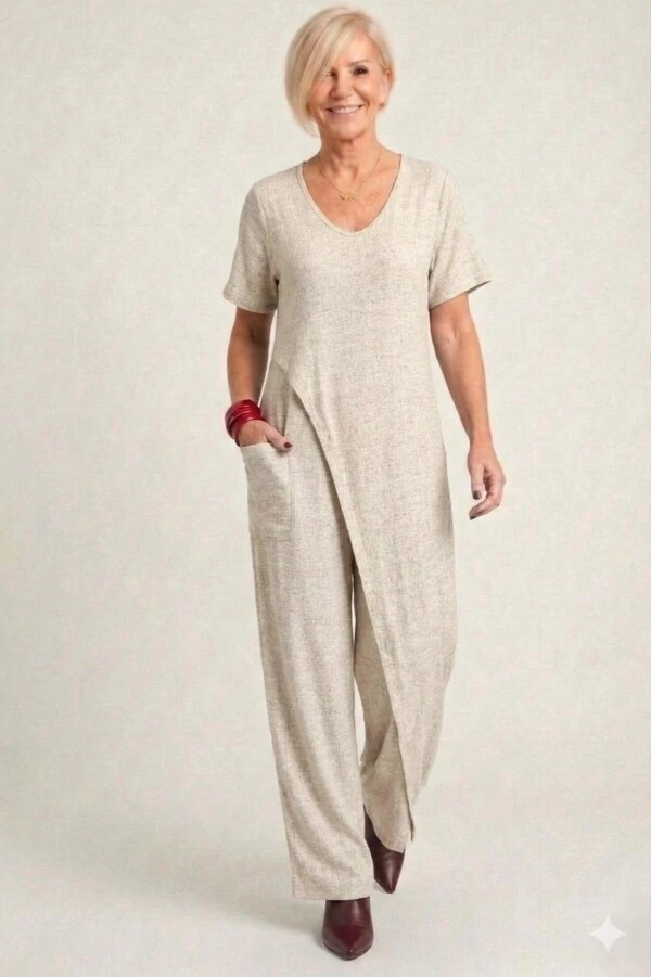 Macacão com Sobreposição Clarice em malha