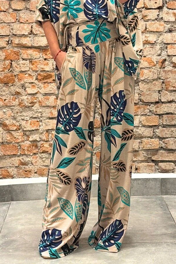 Calça Pantalona Estampada
