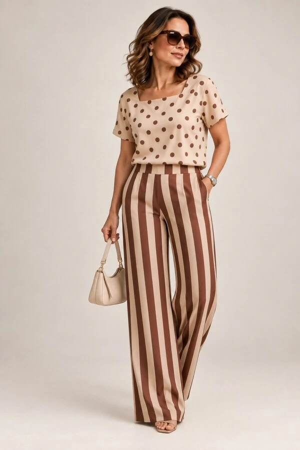 Calça Pantalona Sara em Crepe Soft