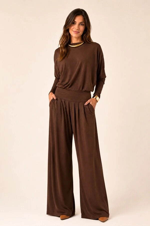 Pantalona Celeste Tecido Fluity