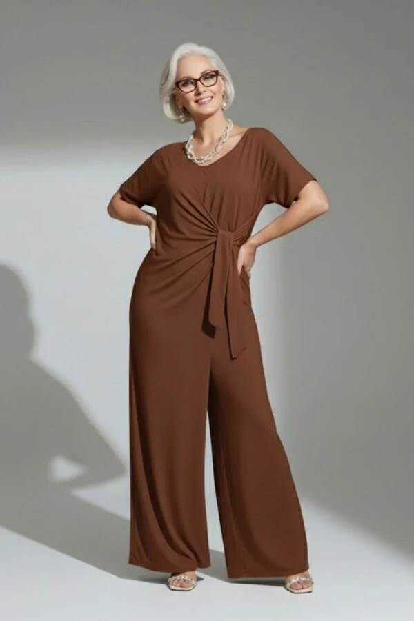 Macacão Pantalona Dulcinéia Manga Curta