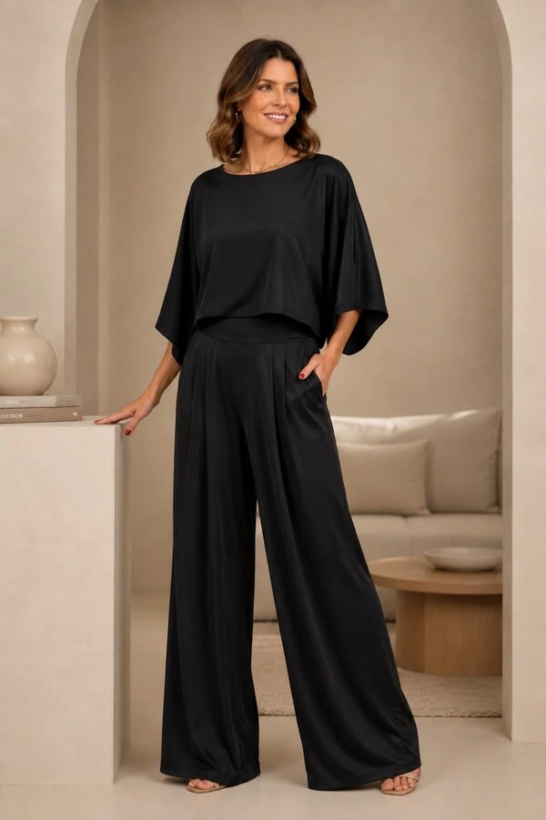 Pantalona Celeste Tecido Fluity