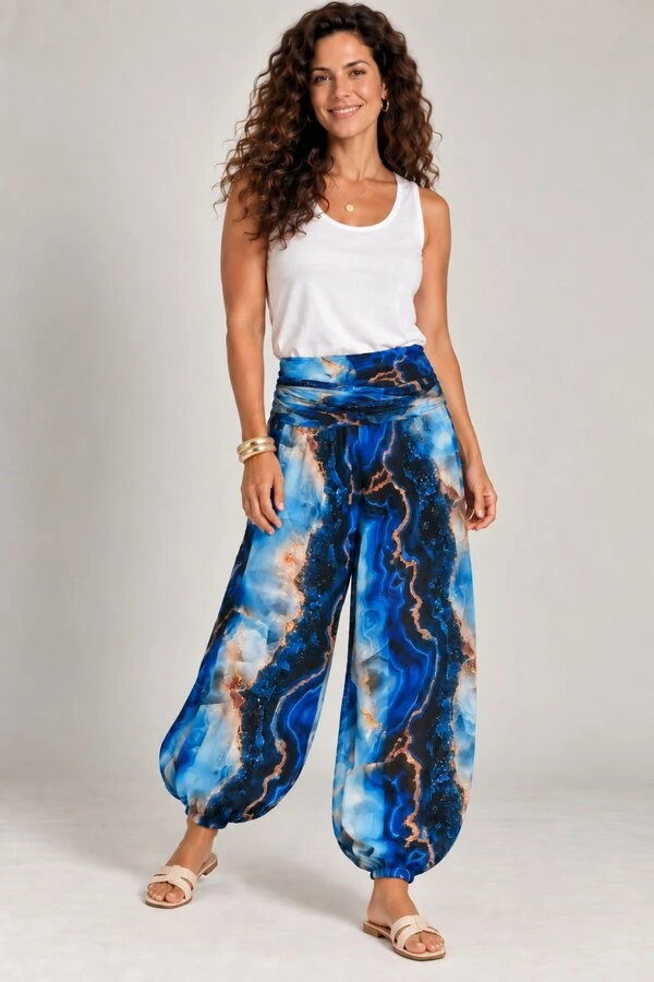 Calça aladim Jade em Tule