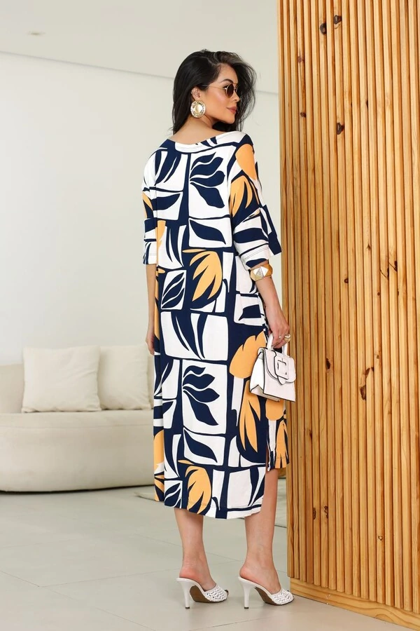 Vestido Glória em malha crepiada