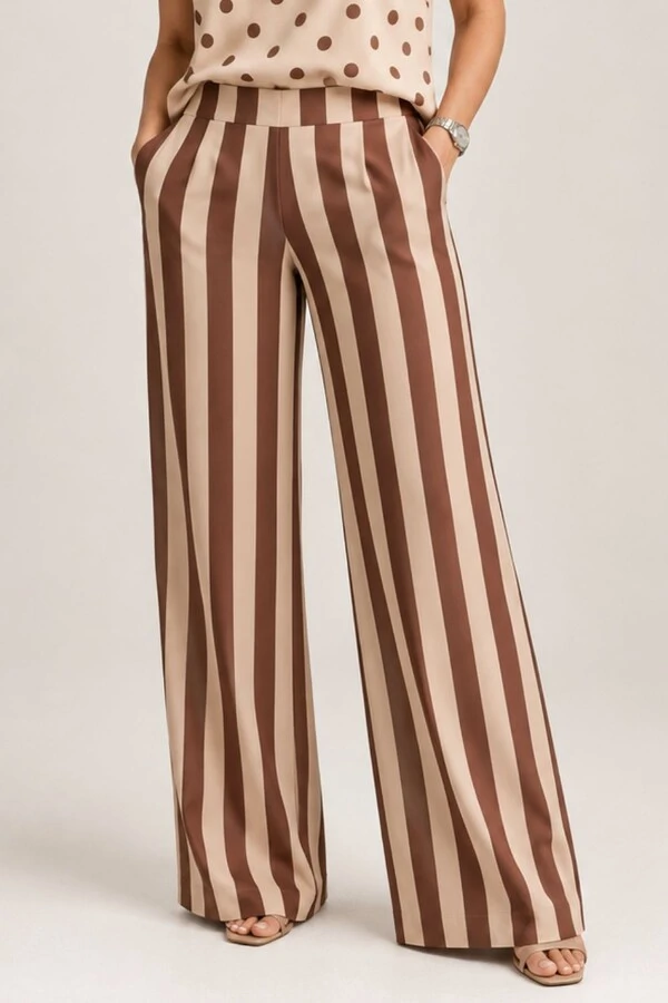 Calça Pantalona Sara em Crepe Soft