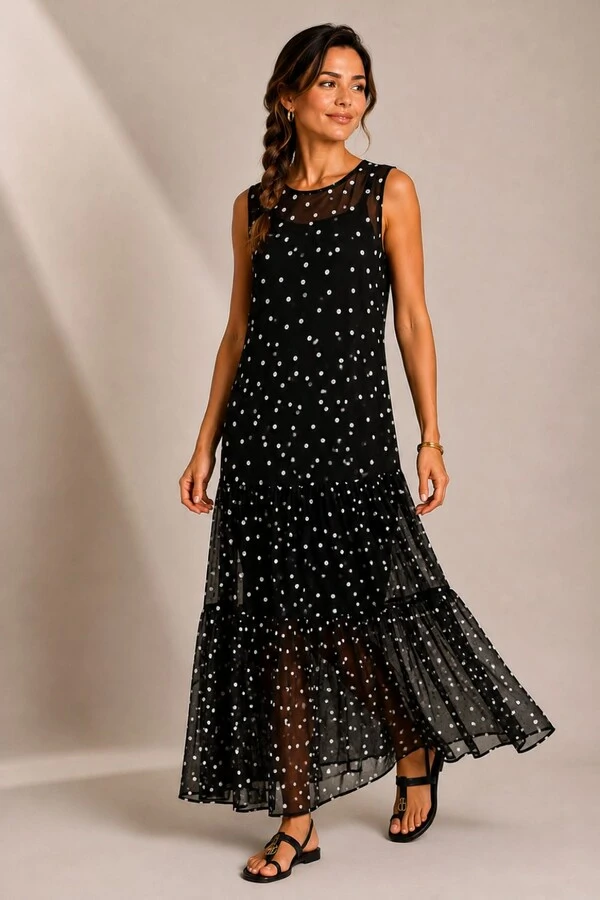 Vestido Tule Regata