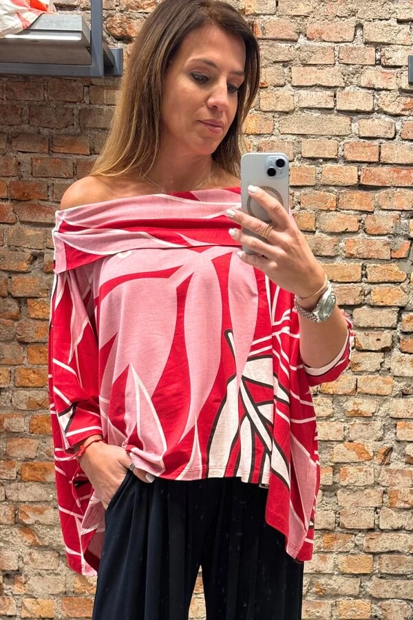 Blusa Ombro a Ombro Areta Estampada