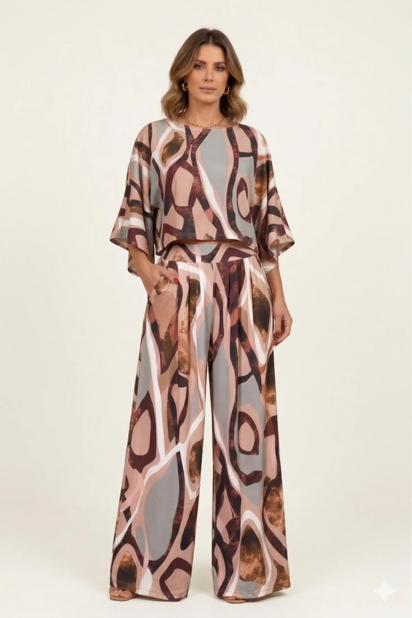 Pantalona Celeste Tecido Fluity