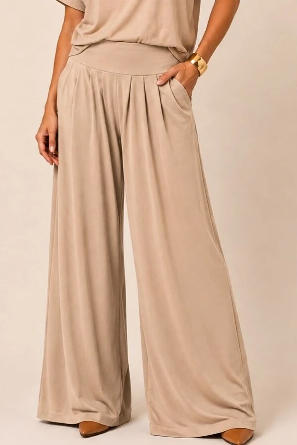 Pantalona Celeste Tecido Fluity