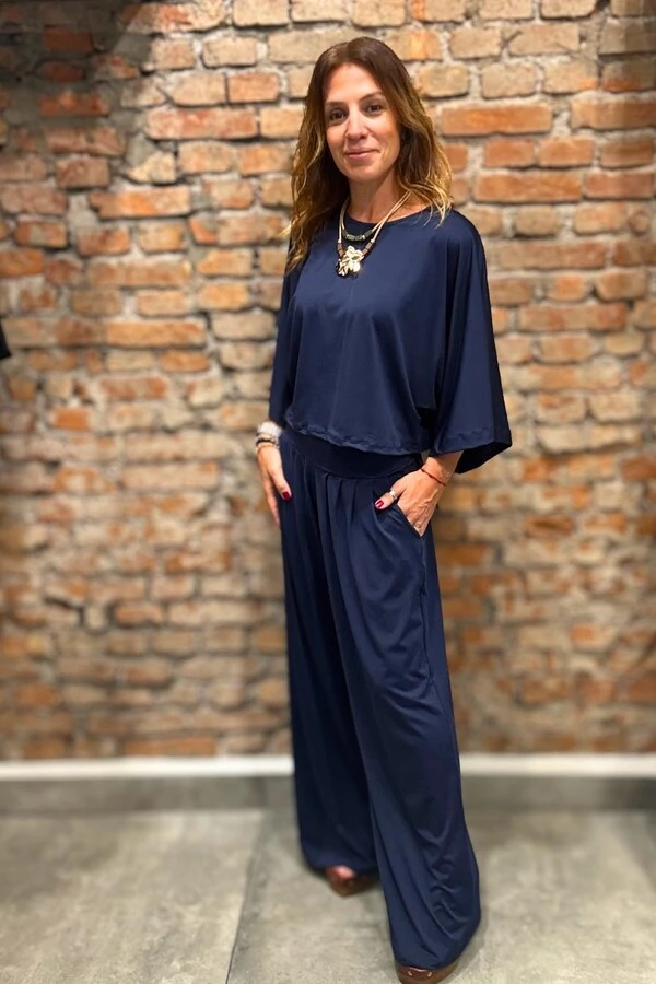 Pantalona Celeste Tecido Fluity