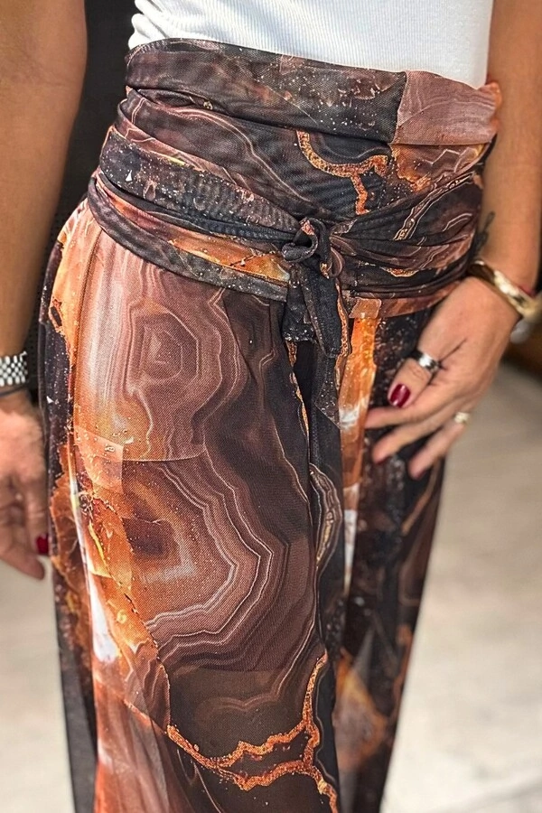Calça aladim Jade em Tule