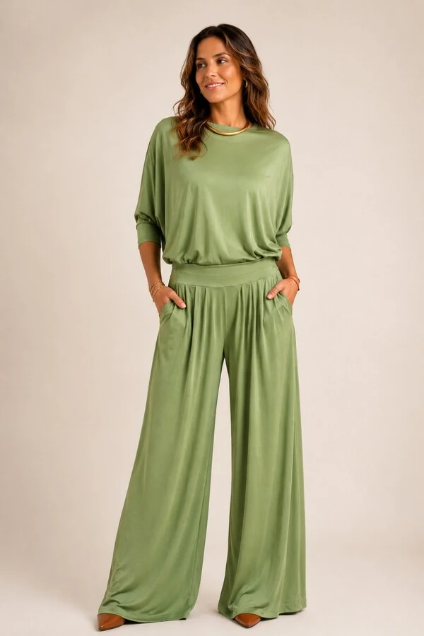 Blusa Morcego Manga Longa em Fluity