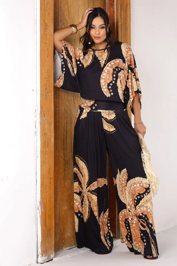 Calça Pantalona Celeste