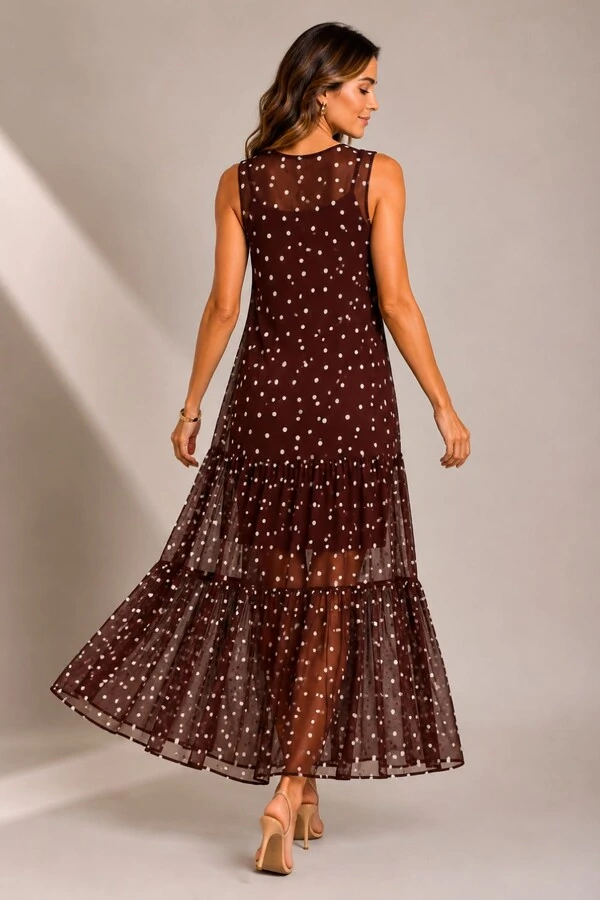 Vestido Tule Regata