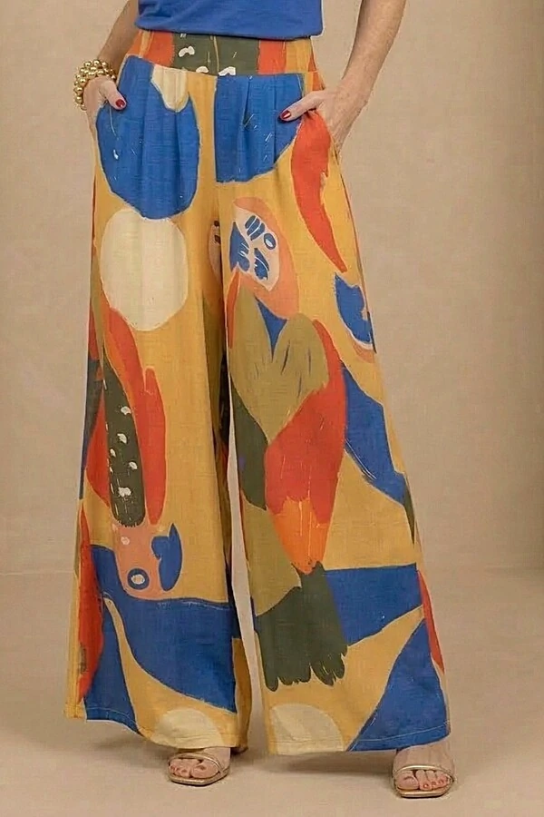 Pantalona Celeste Tecido Fluity