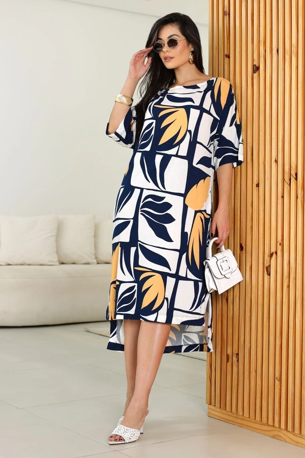 Vestido Glória em malha crepiada