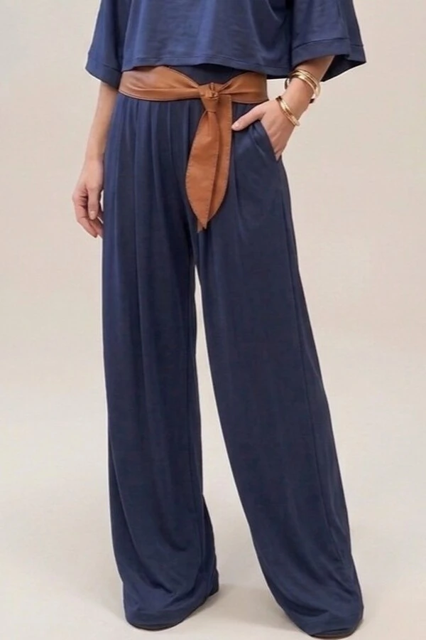 Pantalona Celeste Tecido Fluity