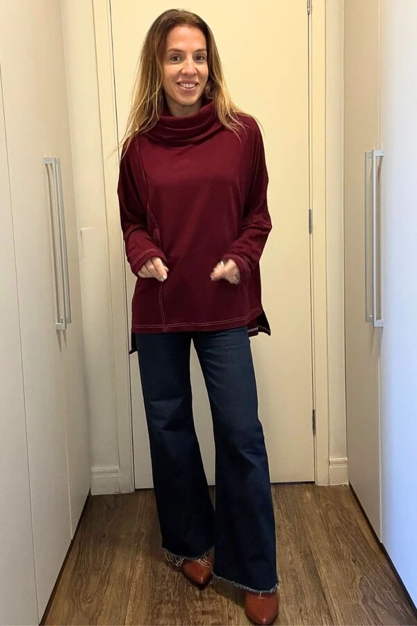 Blusa em Moletinho Gola Alta Louise