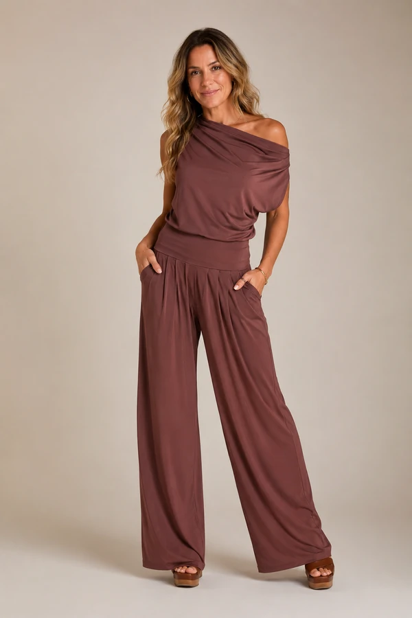 Pantalona Celeste Tecido Fluity