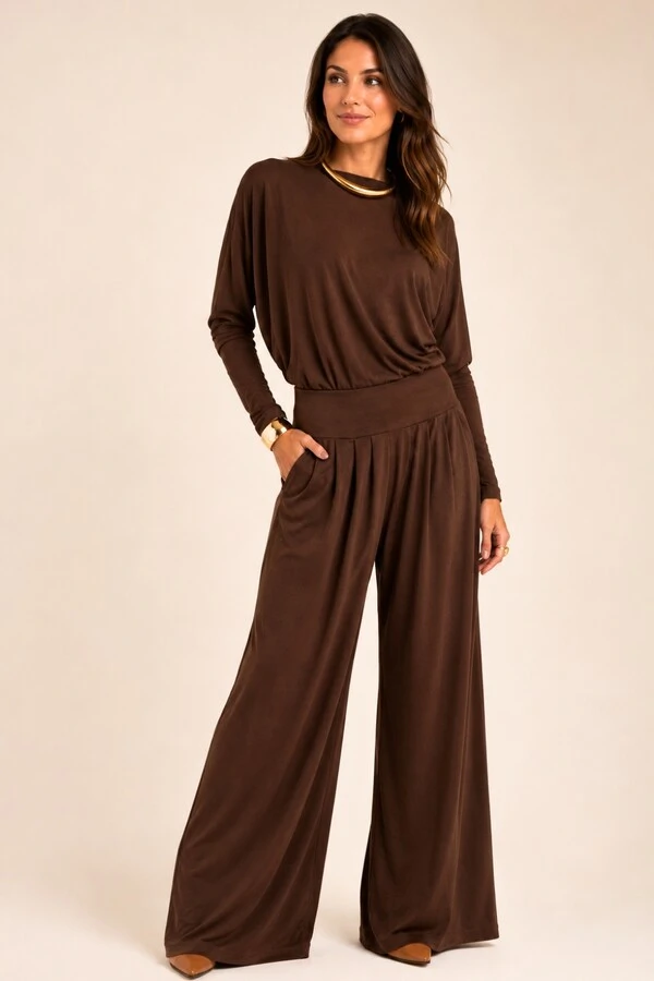 Pantalona Celeste Tecido Fluity