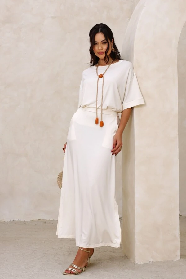 Saia Midi em malha Nara