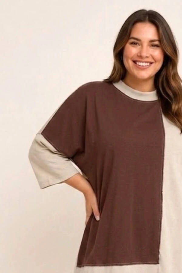 Vestido Bicolor Toronto em Moletinho
