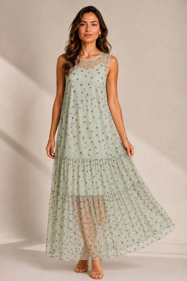 Vestido Tule Regata