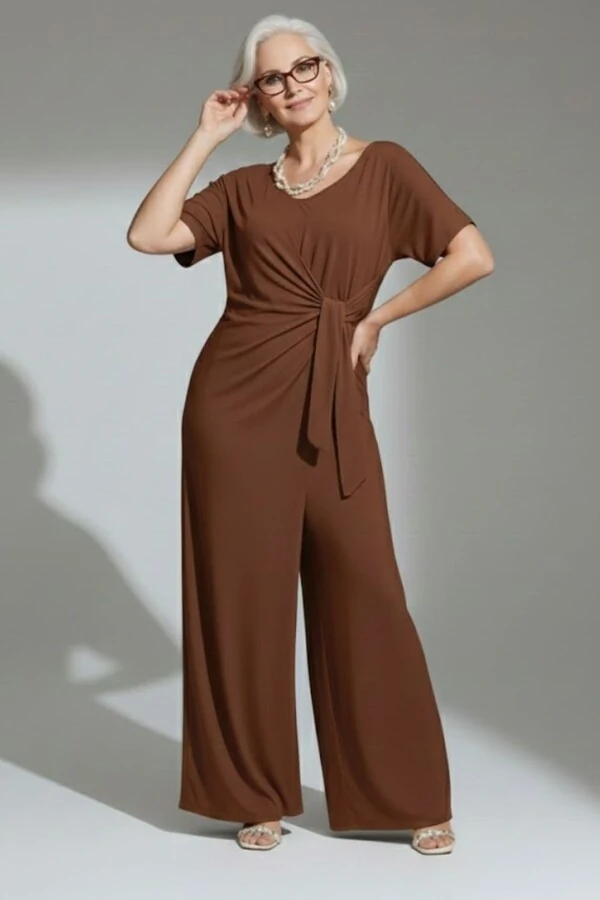 Macacão Pantalona Dulcinéia Manga Curta