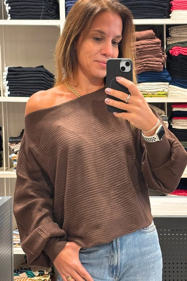 Blusa Morcego Lãzinha Canelada