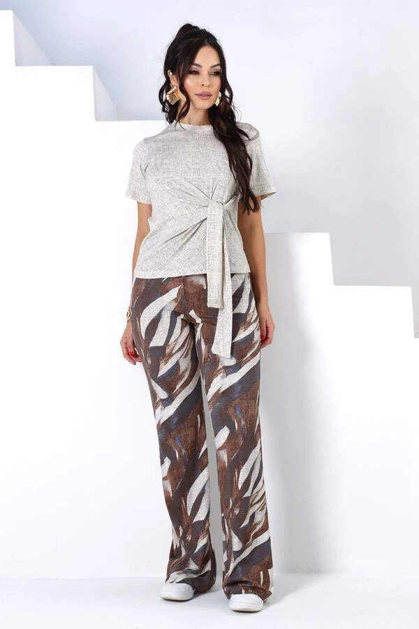 Calça Flare Estampada
