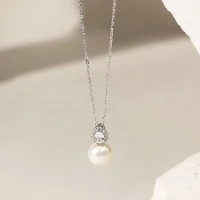 Conjunto Princess e Perola Ródio Branco