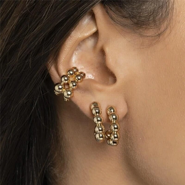 Piercing bolinhas duplo BO