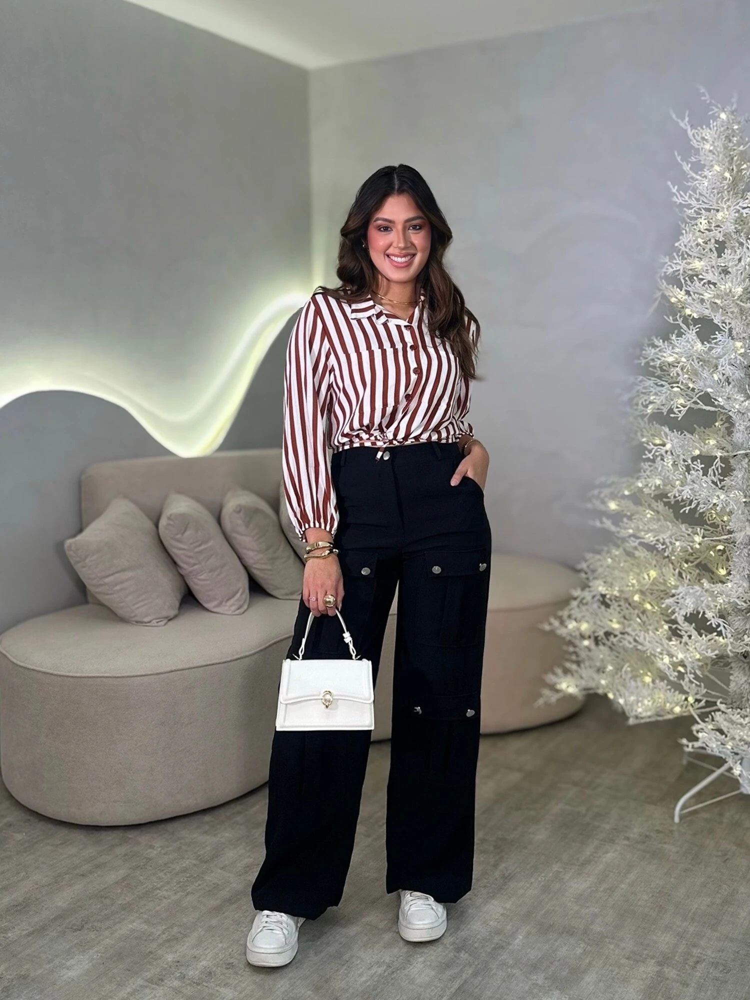 FotoCamisa Cropped Listrada Safira