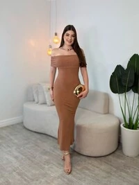 Vestido Canelado Ana Luiza