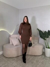 Vestido Curto Manga Bufante