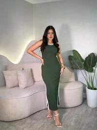 Vestido Midi Canelado Katerine