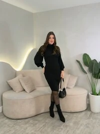 Vestido Manga Bufante